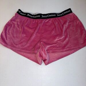 Juicy Couture Sleep Lounge Velour Short Shorts Size XL Soft Elastic Waist Pink